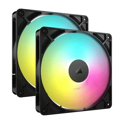 Corsair RS140 ARGB 140mm PWM Cabinet Fan, Dual Pack